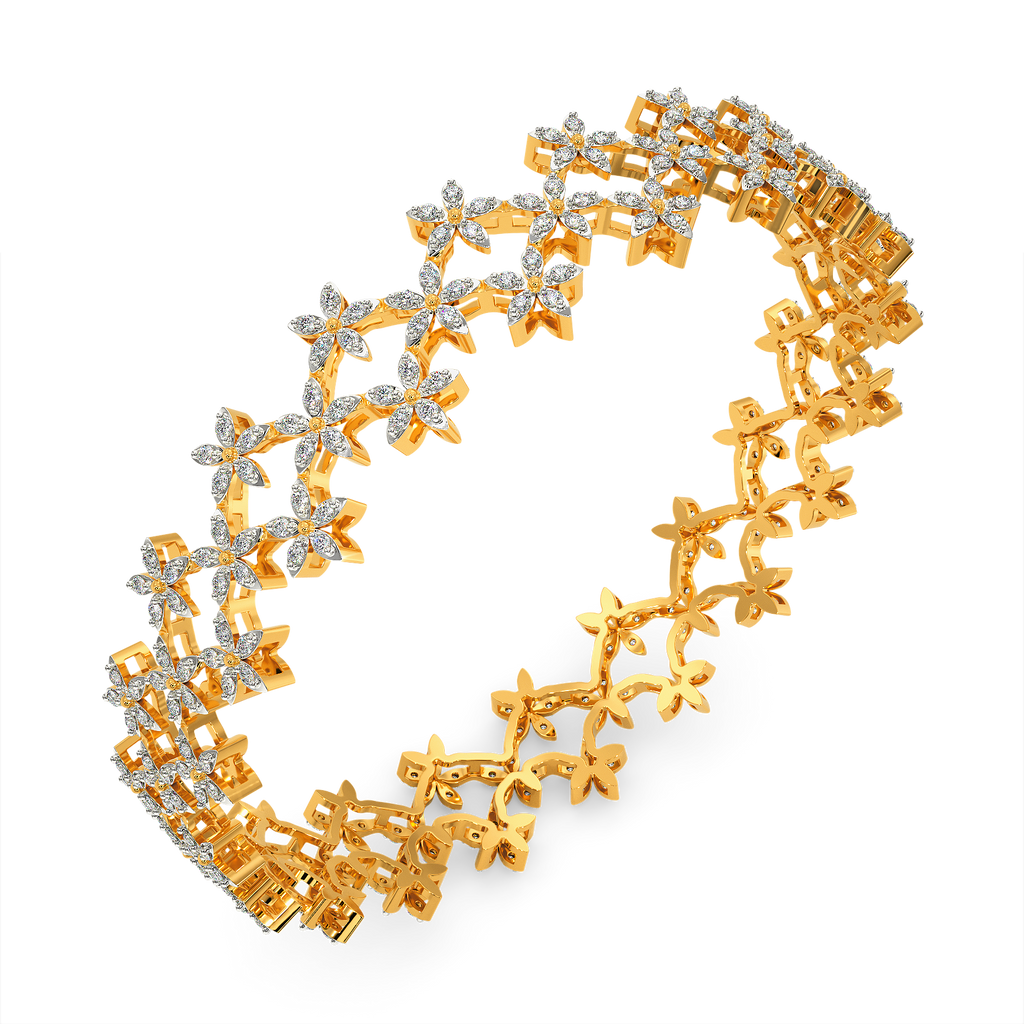 More than Florals Diamond Bangles