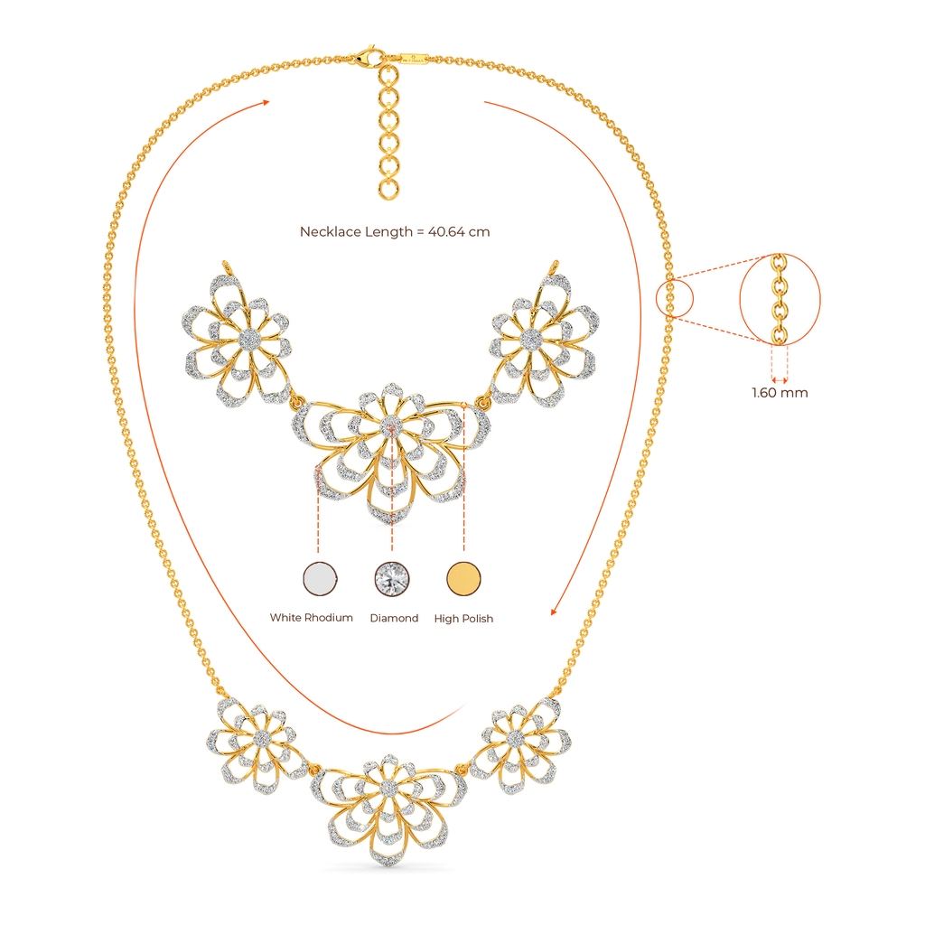 World of Blooms Diamond Necklaces