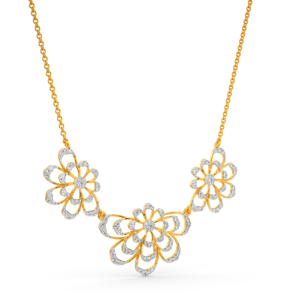 World of Blooms Diamond Necklaces