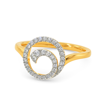 White Wave Diamond Rings