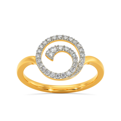 White Wave Diamond Rings