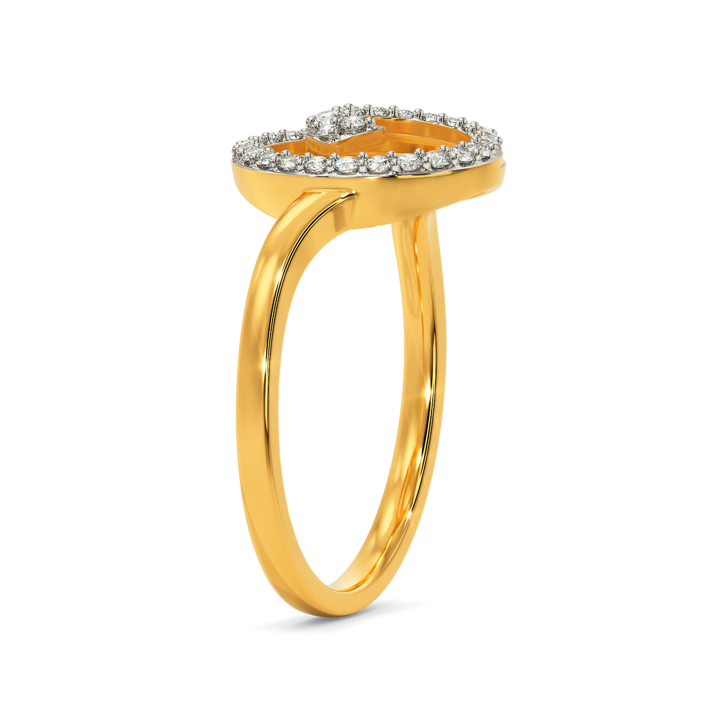 White Wave Diamond Rings