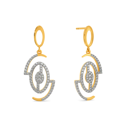 Print Nostalgia Diamond Earrings