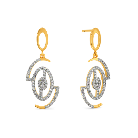 Print Nostalgia Diamond Earrings