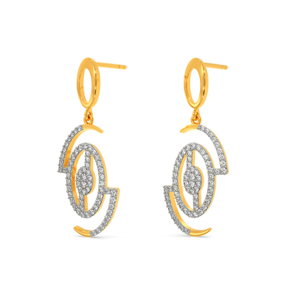 Print Nostalgia Diamond Earrings