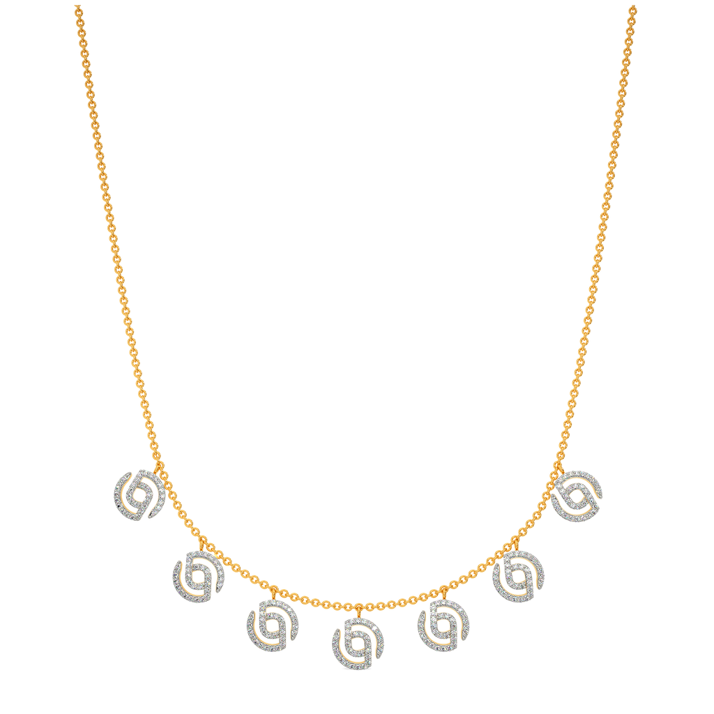 Print Nostalgia Diamond Necklaces