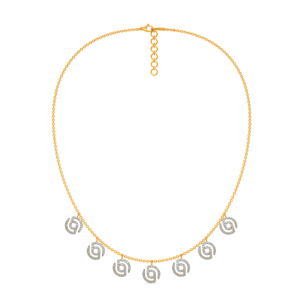 Print Nostalgia Diamond Necklaces