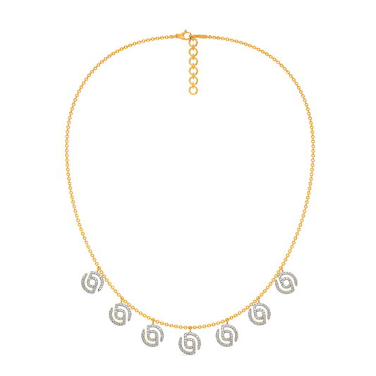 Print Nostalgia Diamond Necklaces