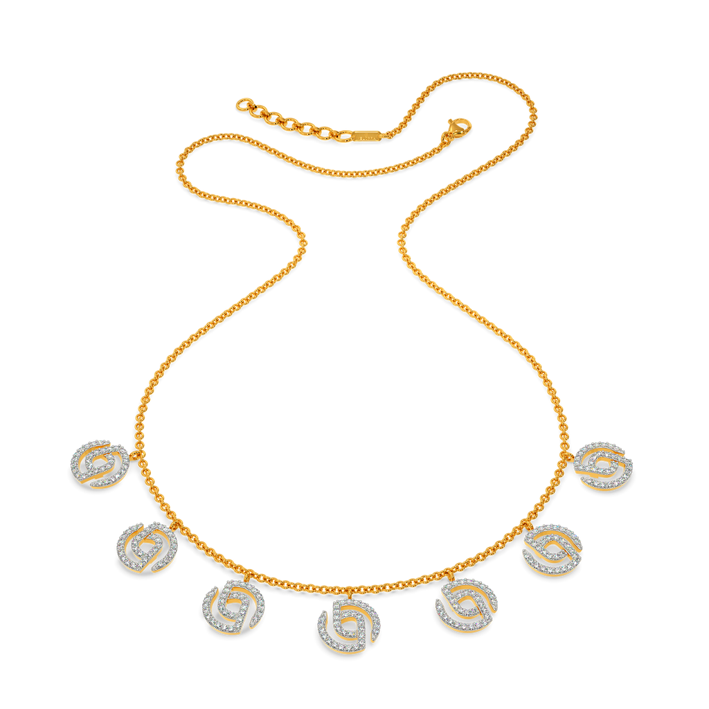 Print Nostalgia Diamond Necklaces