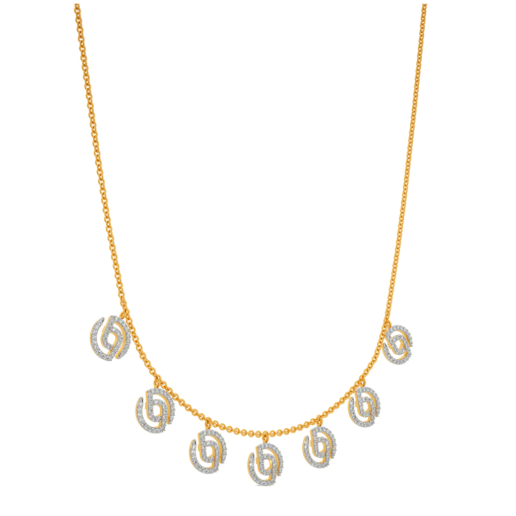 Print Nostalgia Diamond Necklaces