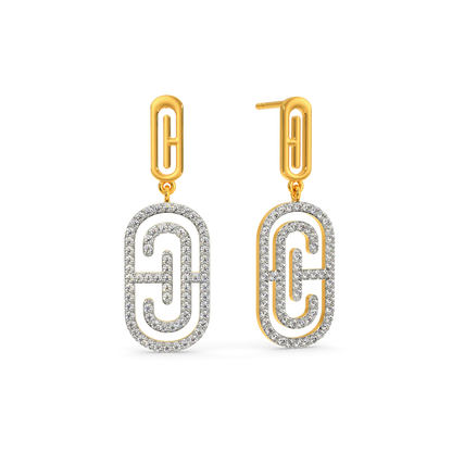 Make a Print Statement Diamond Earrings