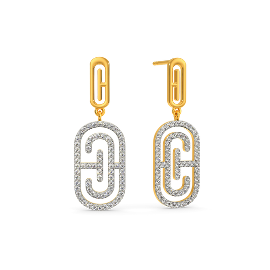 Make a Print Statement Diamond Earrings
