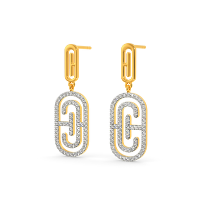 Make a Print Statement Diamond Earrings