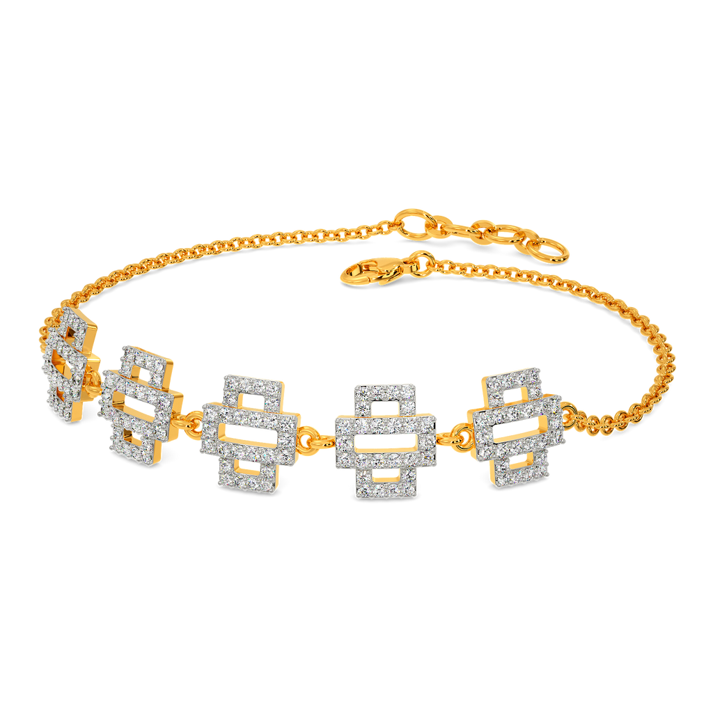 Glitch Effect Diamond Bracelets