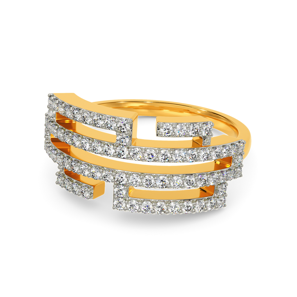 Glitch Effect Diamond Rings