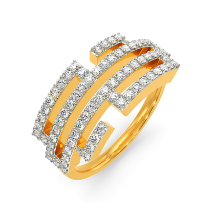Glitch Effect Diamond Rings