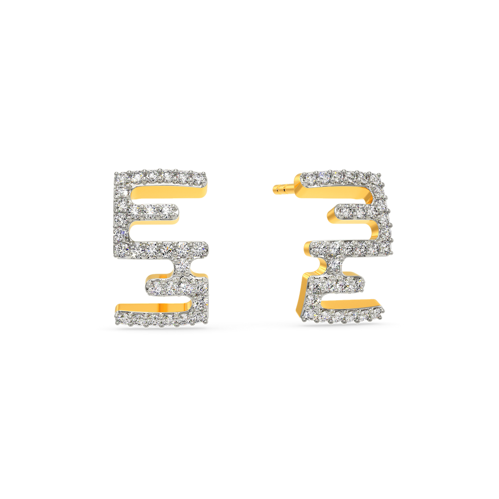 Print Magic Diamond Earrings