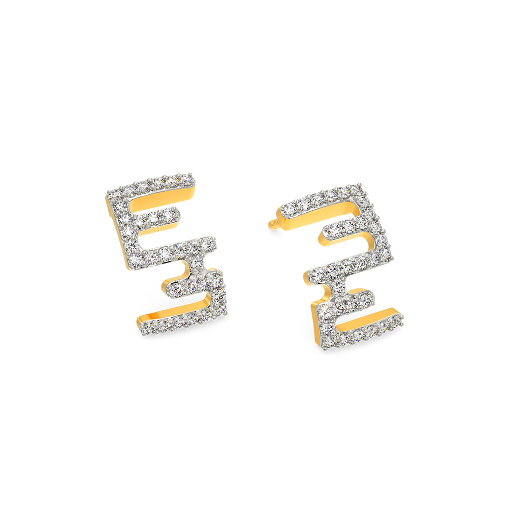 Print Magic Diamond Earrings