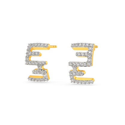 Print Magic Diamond Earrings