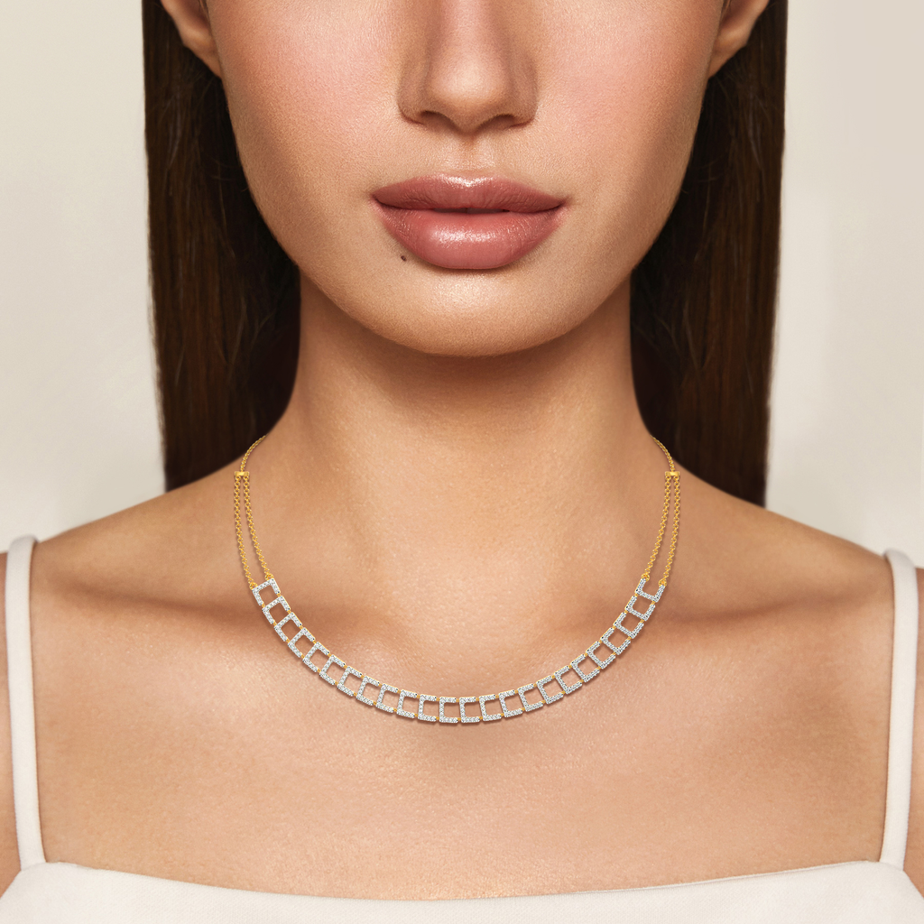 Print Magic Diamond Necklaces