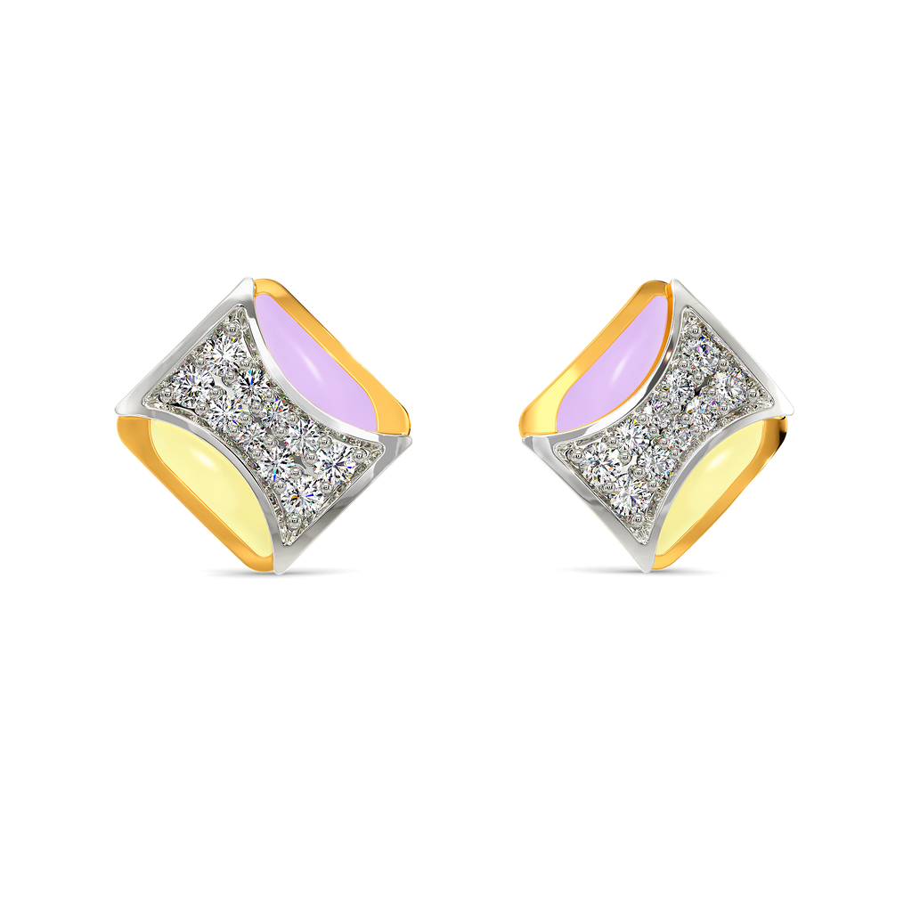 Scoop of Pastel Diamond Earrings