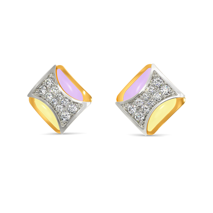 Scoop of Pastel Diamond Earrings