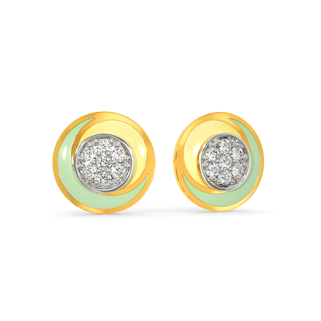 In a Scoop Mood  Diamond Earrings