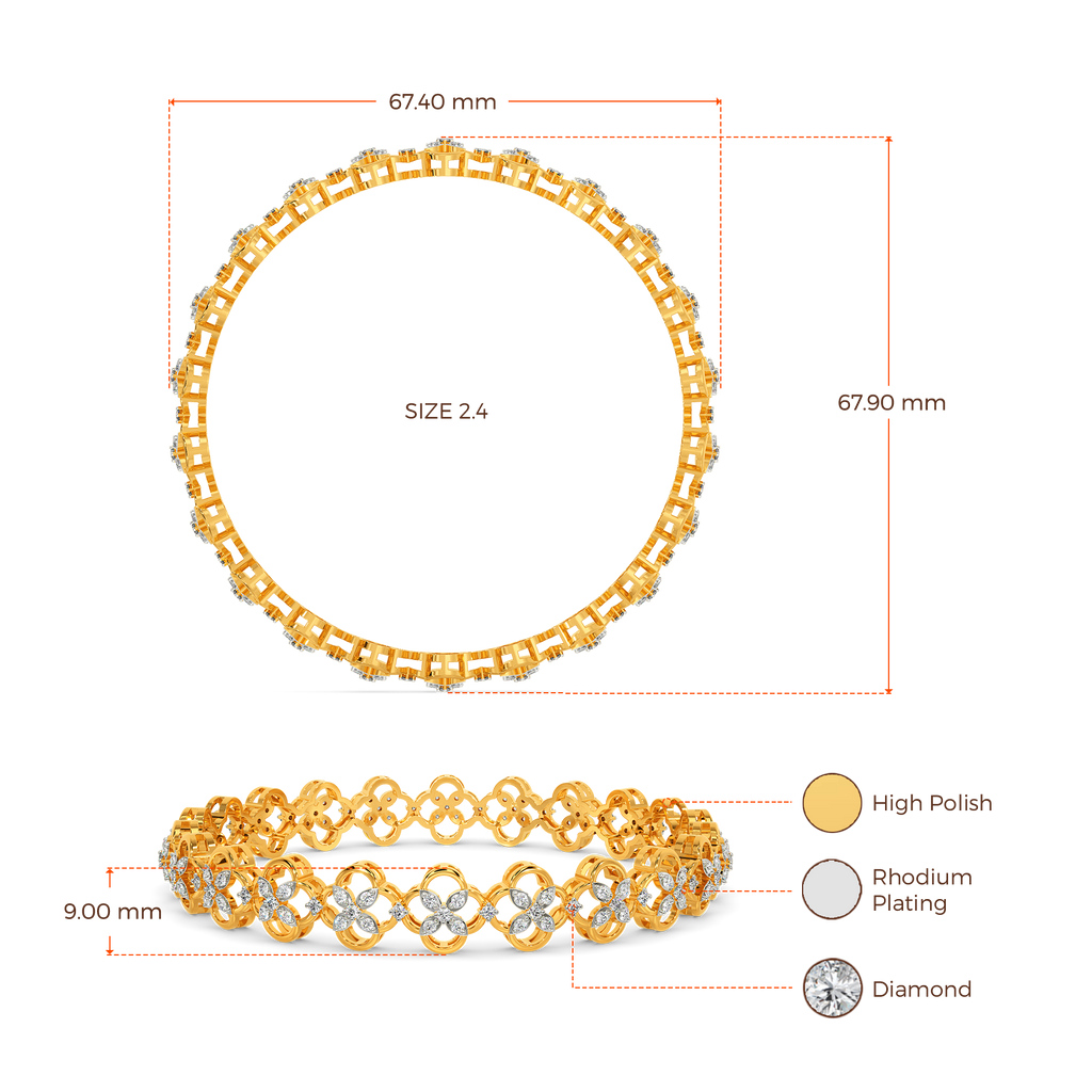 Lace Spark Diamond Bangles