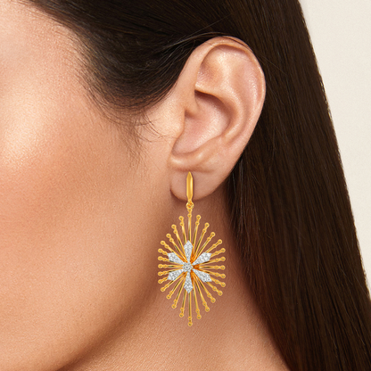 Beads Speak Diamond Earrings