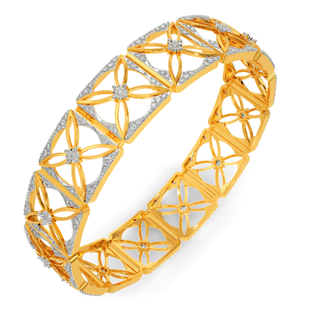 Dare to Bloom Diamond Bangles