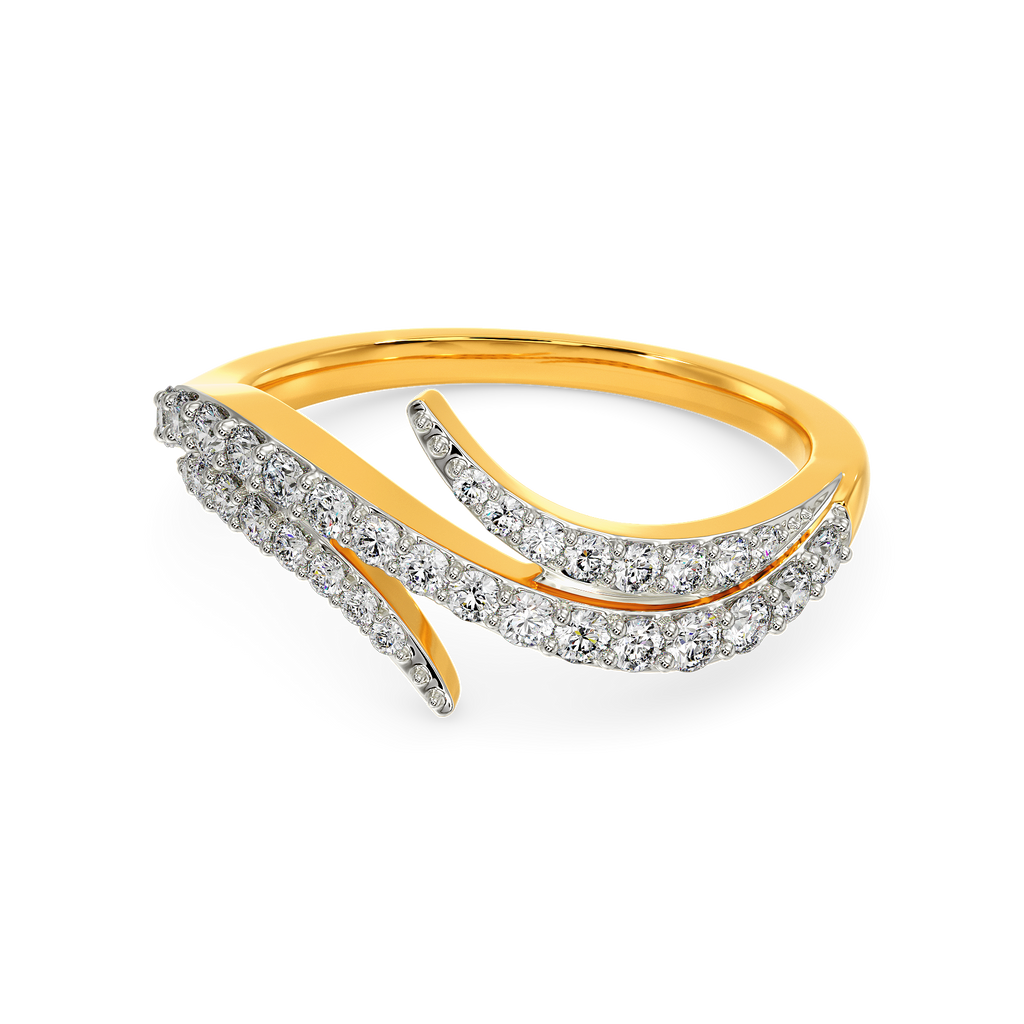 Feathered Simplicity Diamond Rings