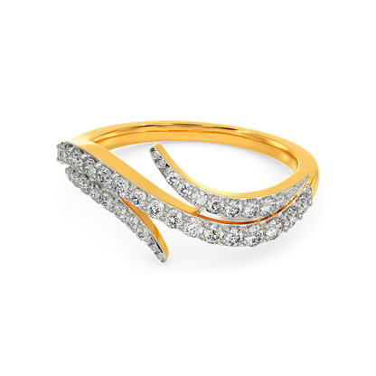 Feathered Simplicity Diamond Rings