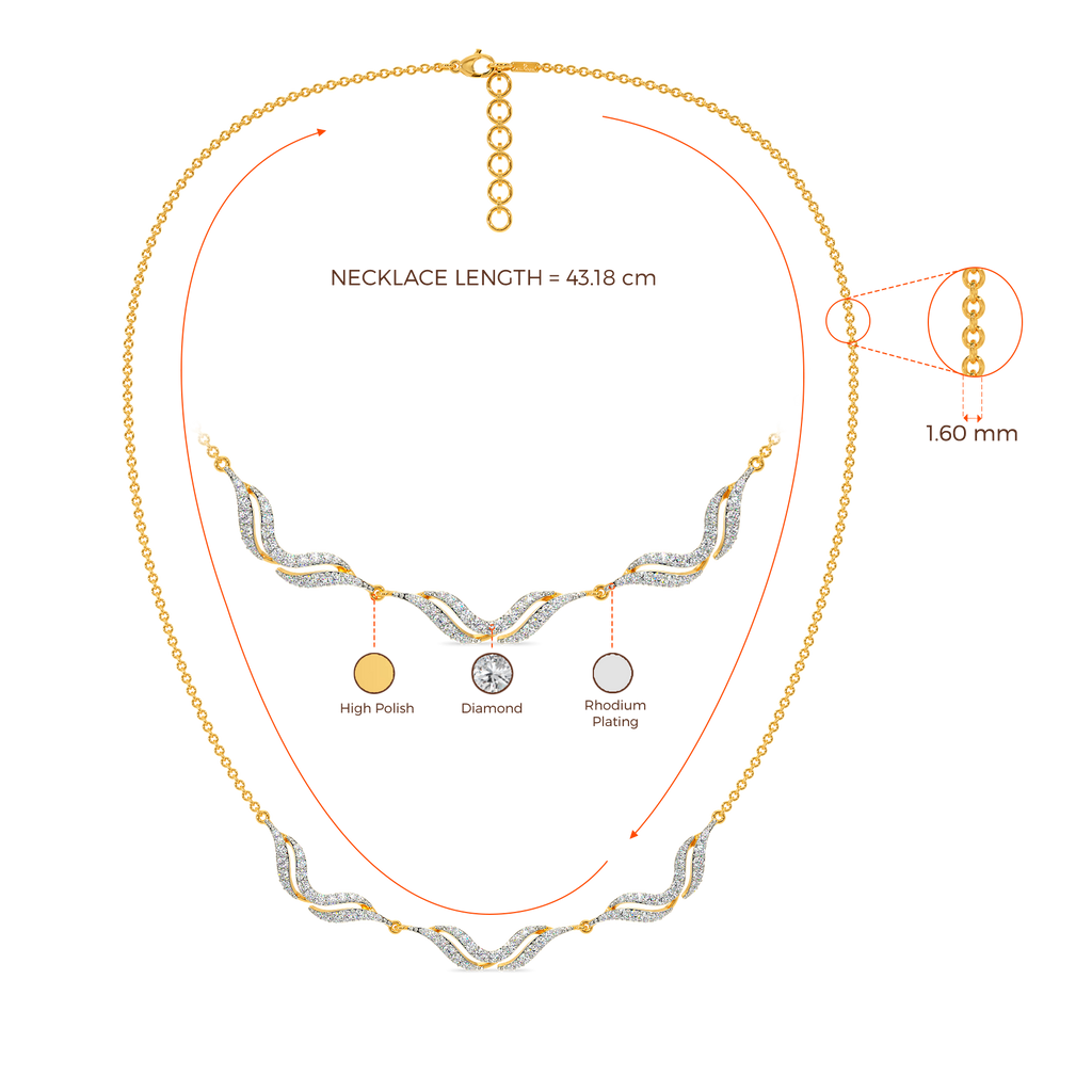 Feathered Simplicity Diamond Necklaces