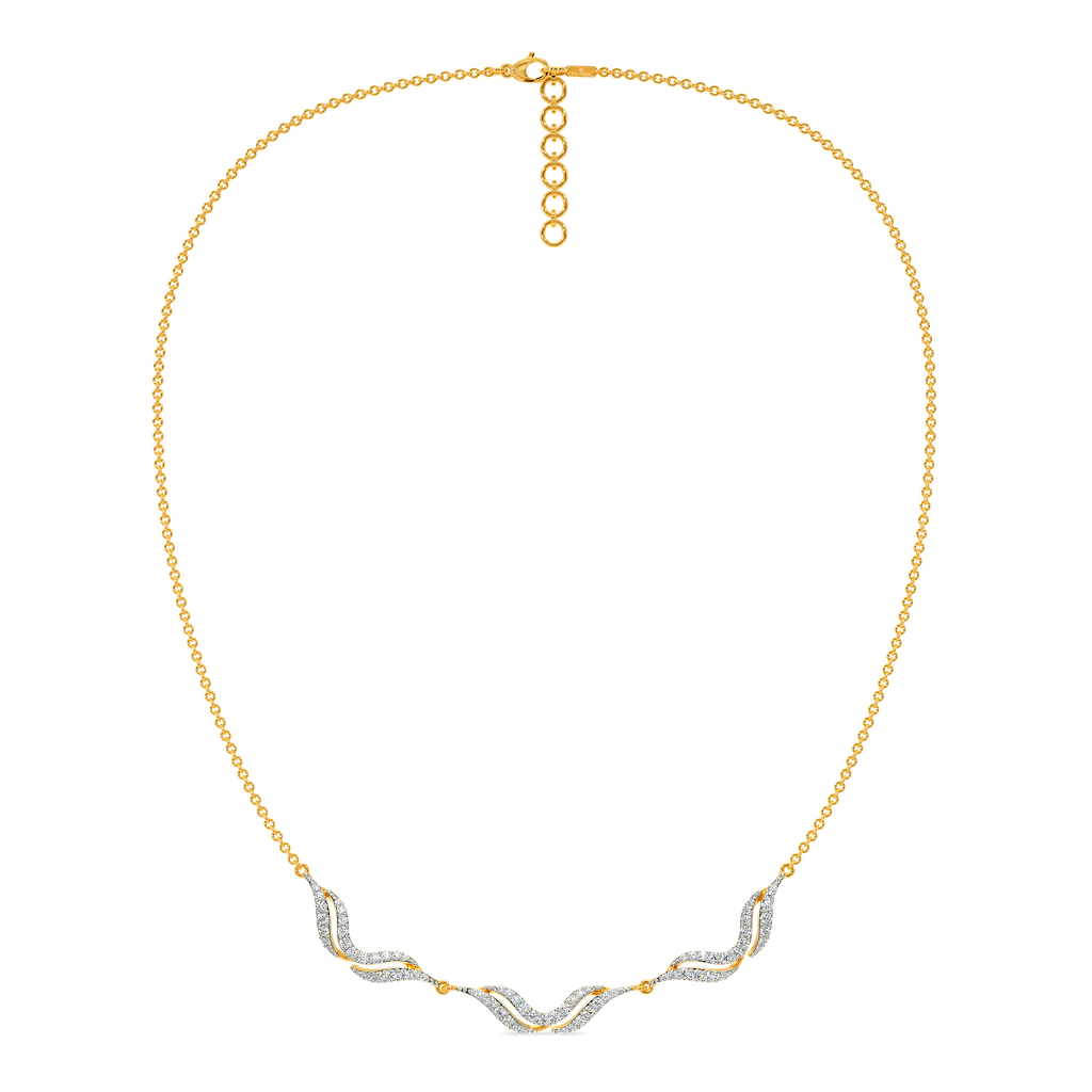 Feathered Simplicity Diamond Necklaces
