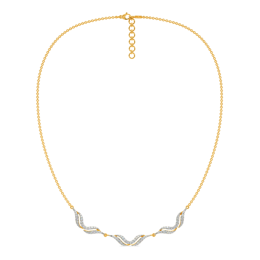 Feathered Simplicity Diamond Necklaces