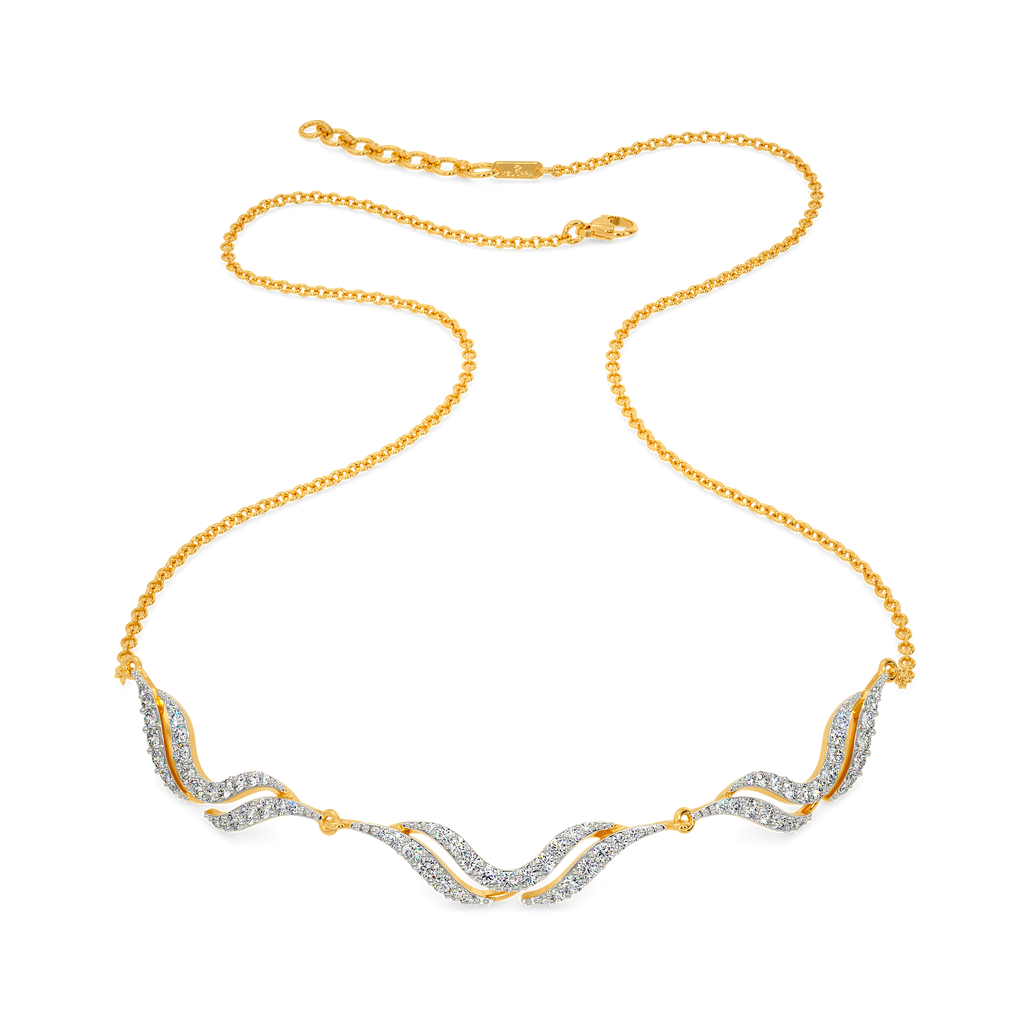 Feathered Simplicity Diamond Necklaces