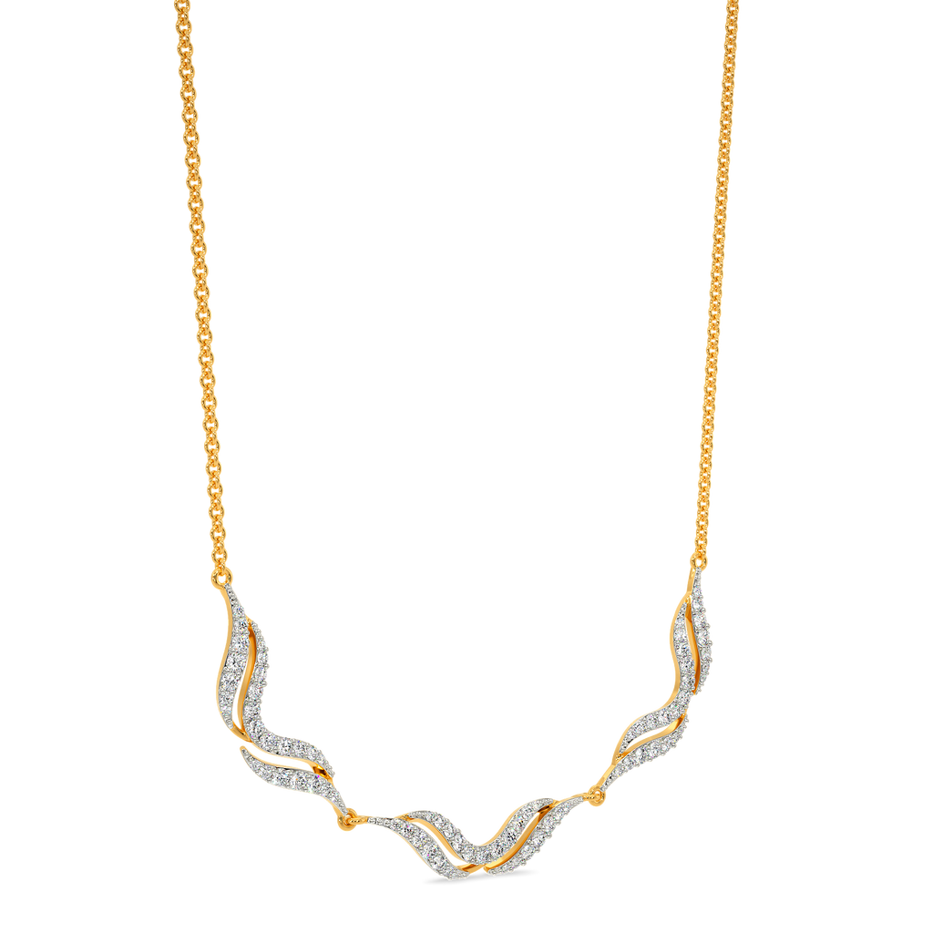 Feathered Simplicity Diamond Necklaces