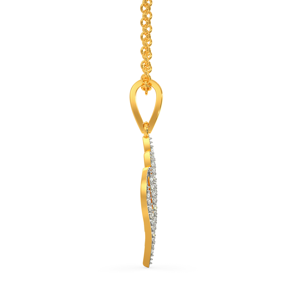 Marabou Feathers Diamond Pendants
