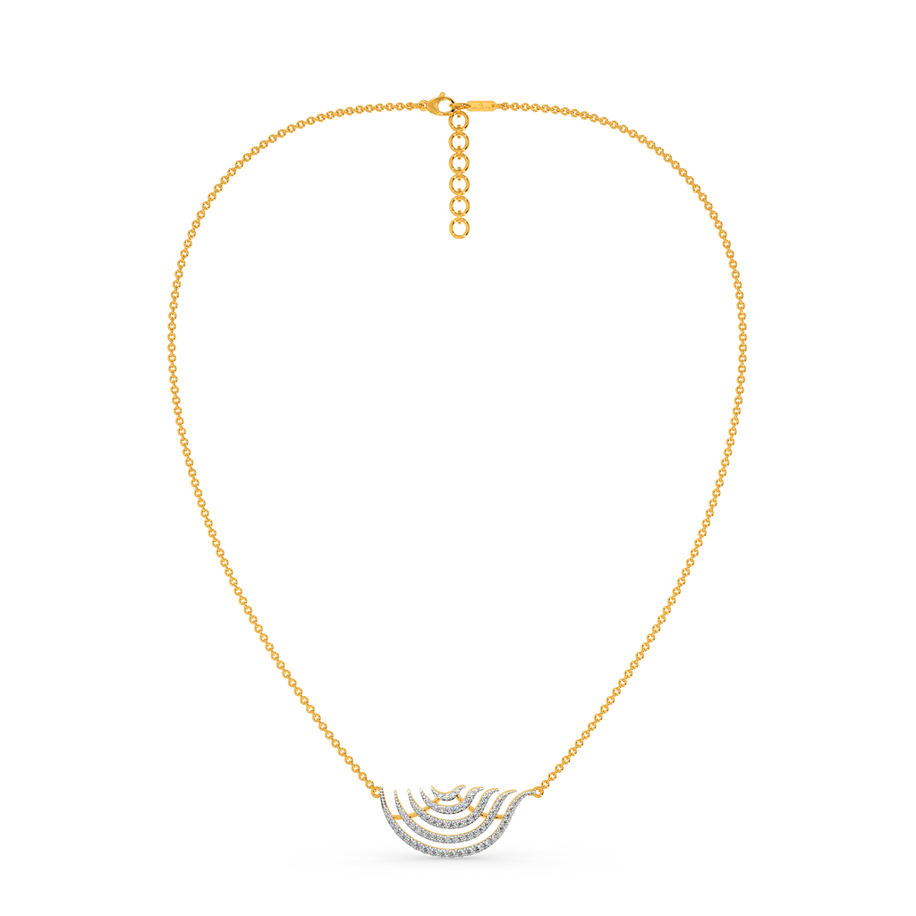 Flam Feathers Diamond Necklaces