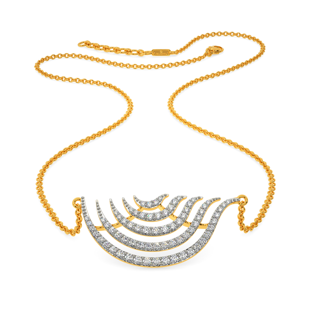 Flam Feathers Diamond Necklaces