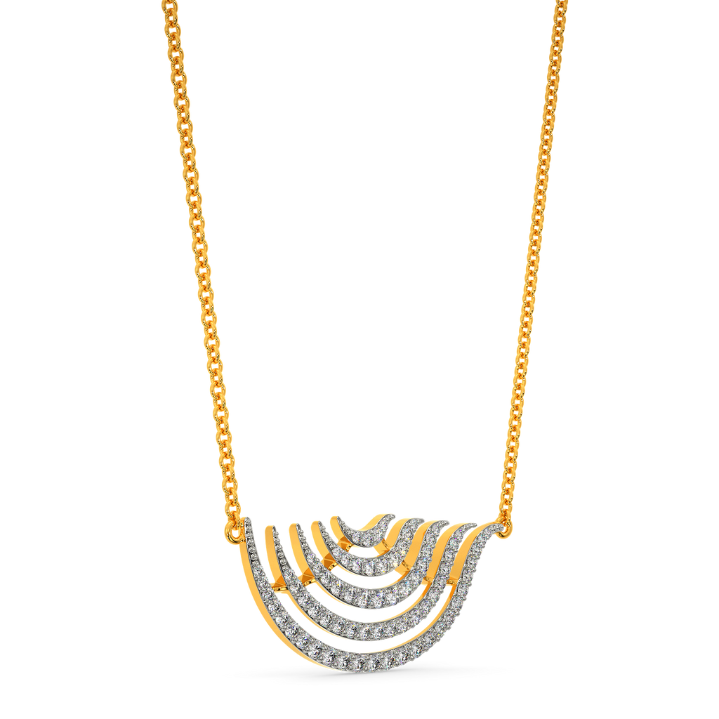 Flam Feathers Diamond Necklaces