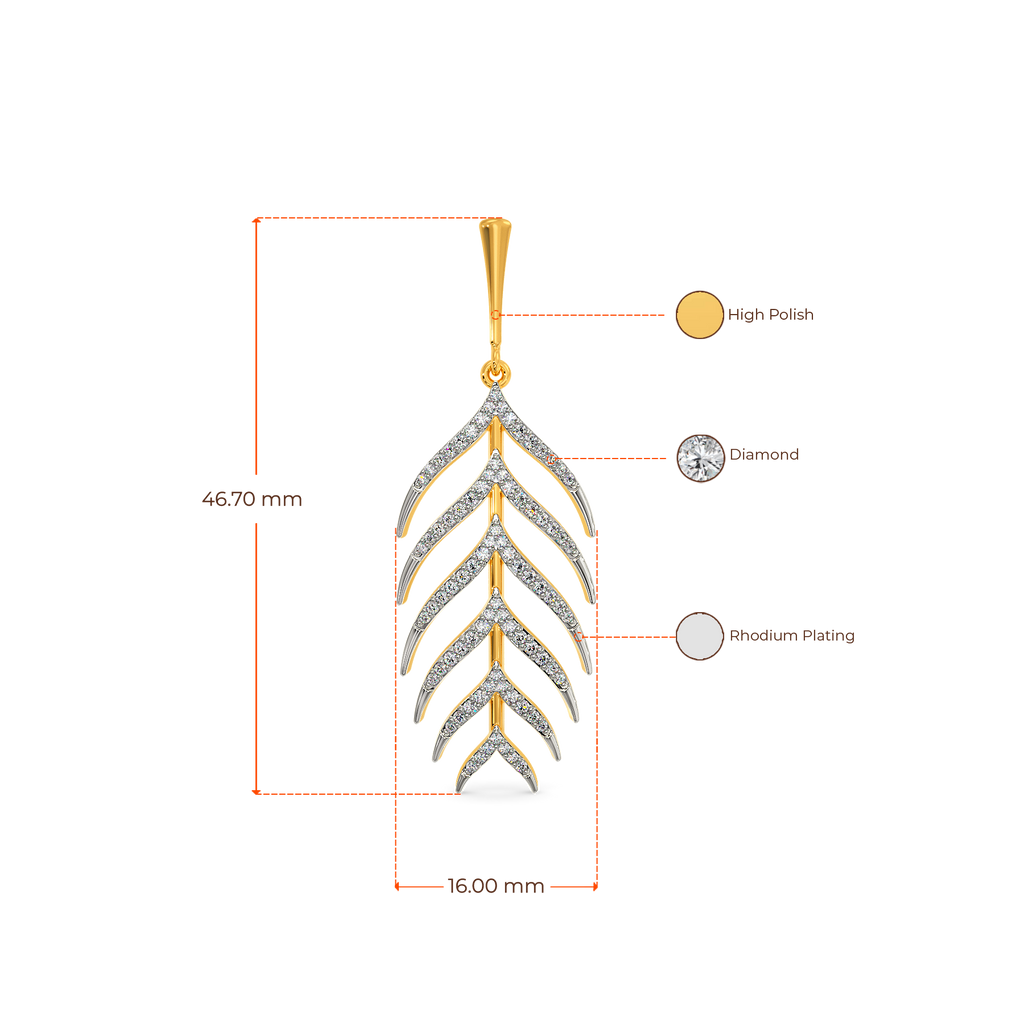 In a Feathery Mood Diamond Earrings