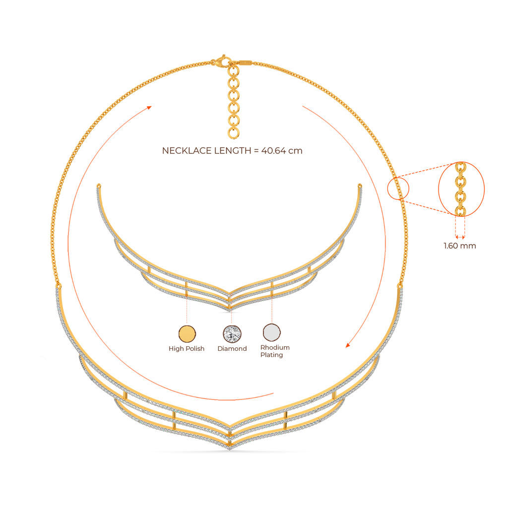 In a Feathery Mood Diamond Necklaces