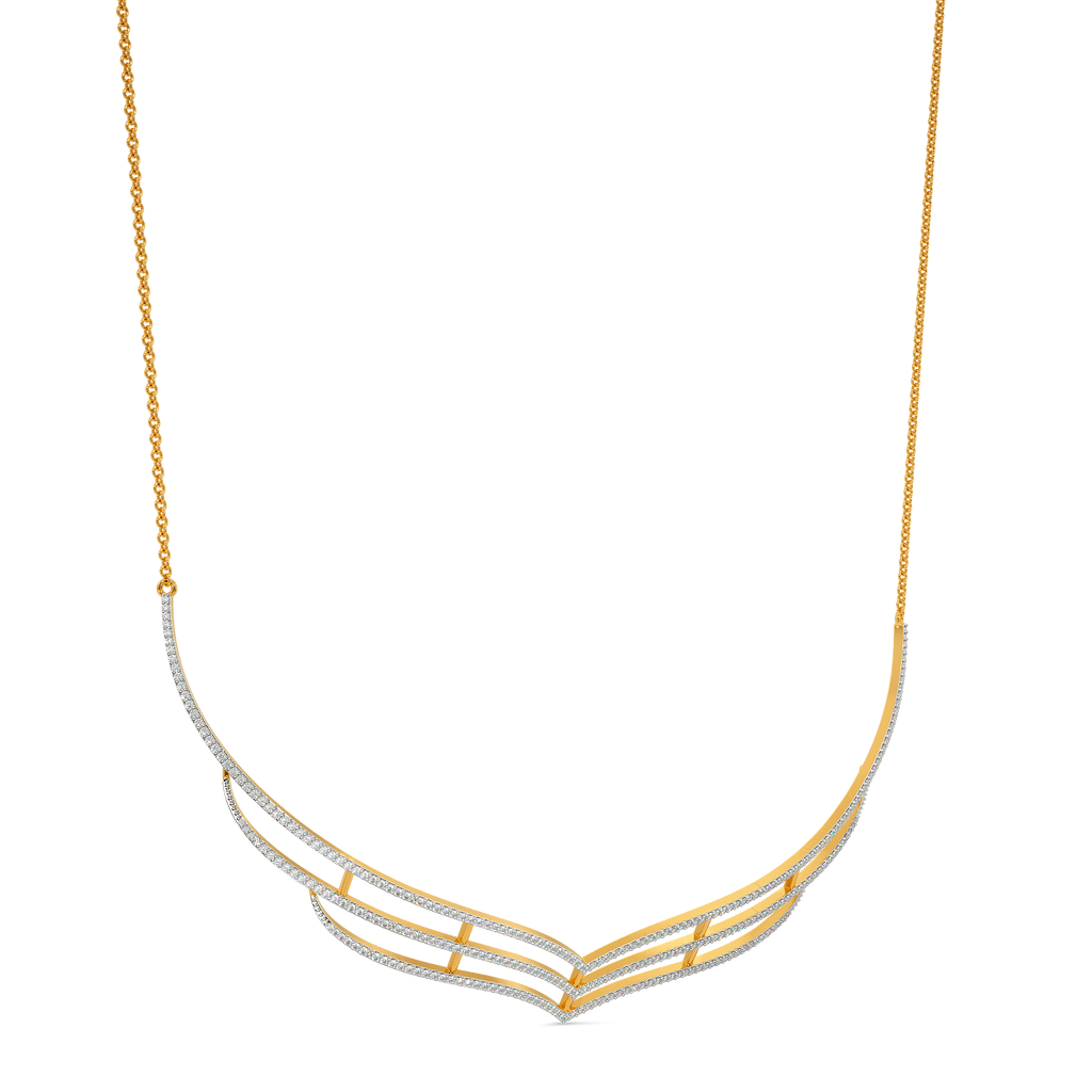 In a Feathery Mood Diamond Necklaces