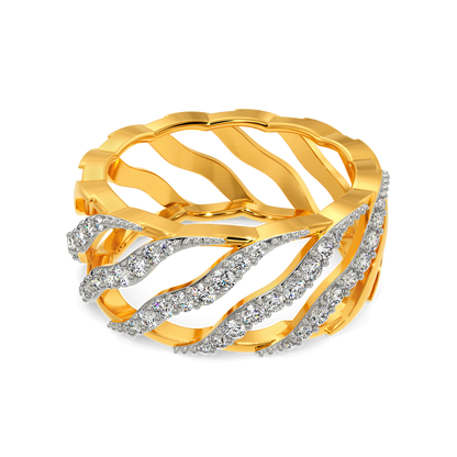 Feather Extravagance Diamond Rings