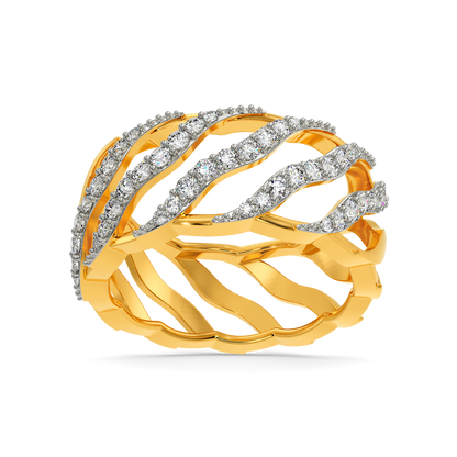 Feather Extravagance Diamond Rings