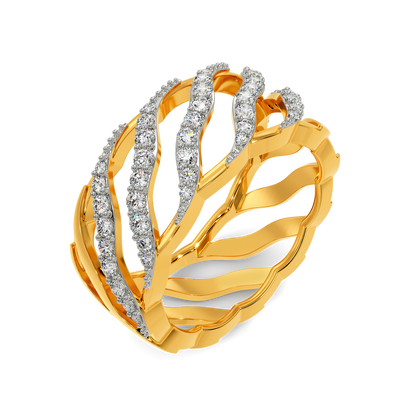 Feather Extravagance Diamond Rings