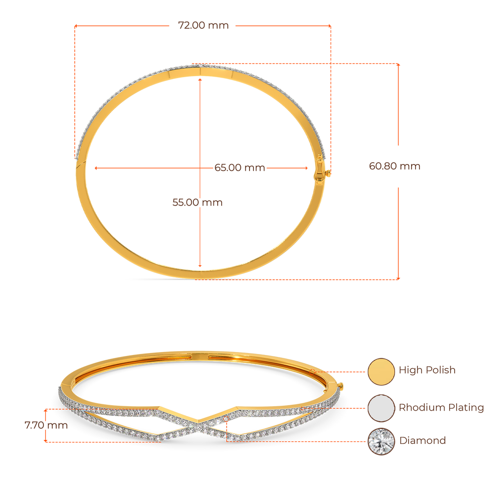 Shape Play Diamond Bangles