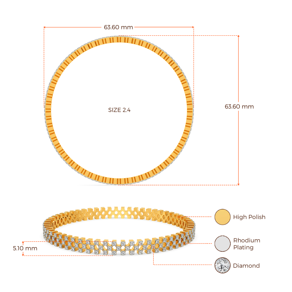 Bling of Resurgence Diamond Bangles