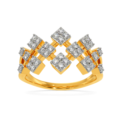 Tartan Embrace Diamond Rings